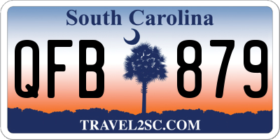 SC license plate QFB879