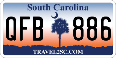 SC license plate QFB886