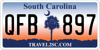 SC license plate QFB897