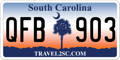 SC license plate QFB903