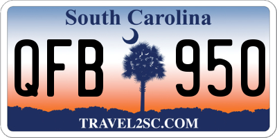 SC license plate QFB950