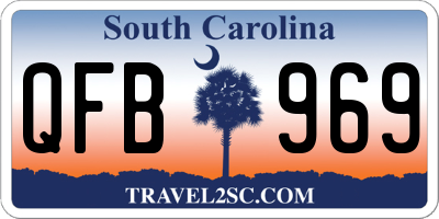 SC license plate QFB969
