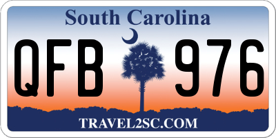 SC license plate QFB976