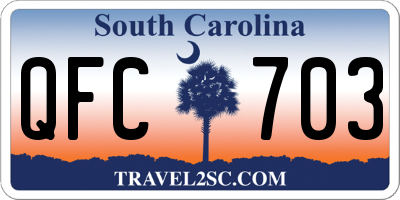 SC license plate QFC703