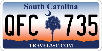 SC license plate QFC735