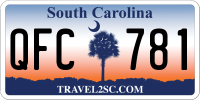 SC license plate QFC781