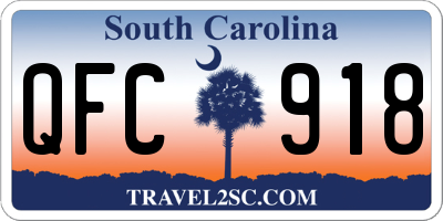 SC license plate QFC918