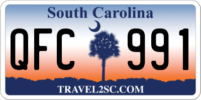 SC license plate QFC991