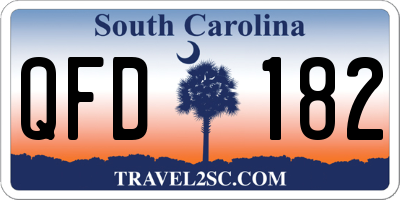 SC license plate QFD182
