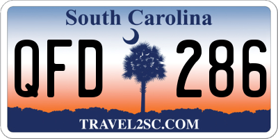 SC license plate QFD286