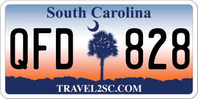 SC license plate QFD828