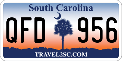 SC license plate QFD956