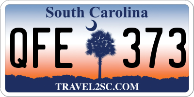 SC license plate QFE373