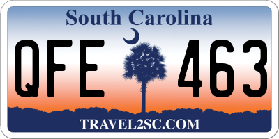 SC license plate QFE463