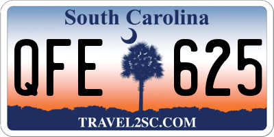 SC license plate QFE625
