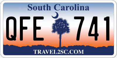 SC license plate QFE741