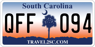 SC license plate QFF094