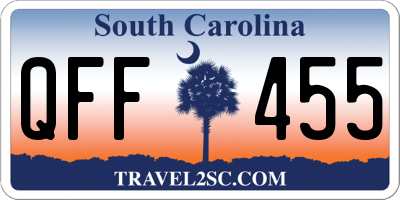 SC license plate QFF455