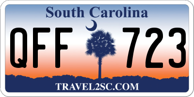 SC license plate QFF723