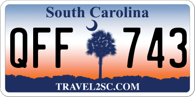 SC license plate QFF743