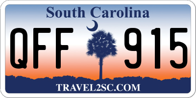SC license plate QFF915