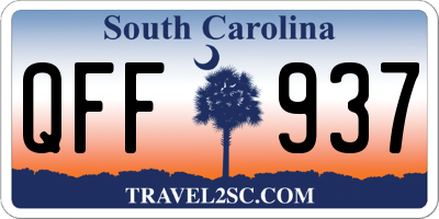 SC license plate QFF937