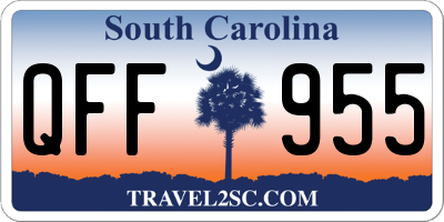 SC license plate QFF955