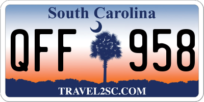 SC license plate QFF958