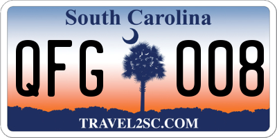 SC license plate QFG008