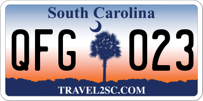 SC license plate QFG023