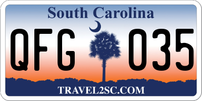 SC license plate QFG035