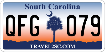 SC license plate QFG079