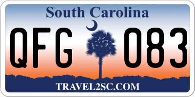 SC license plate QFG083