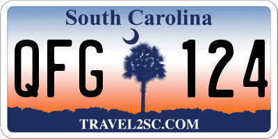 SC license plate QFG124