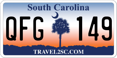 SC license plate QFG149