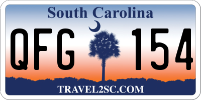 SC license plate QFG154