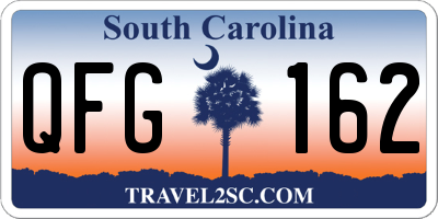 SC license plate QFG162