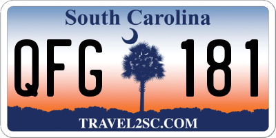SC license plate QFG181