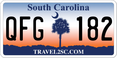 SC license plate QFG182
