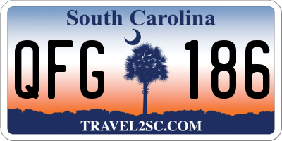 SC license plate QFG186