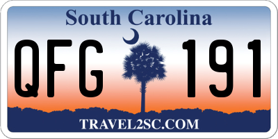 SC license plate QFG191