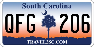 SC license plate QFG206
