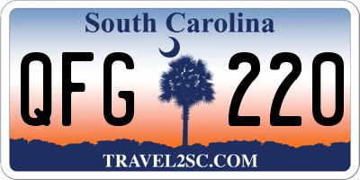 SC license plate QFG220