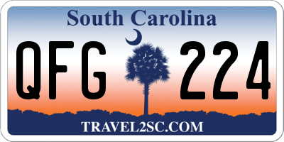 SC license plate QFG224