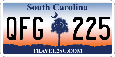 SC license plate QFG225