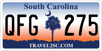 SC license plate QFG275