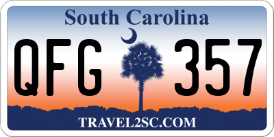 SC license plate QFG357