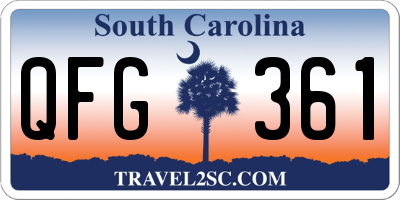 SC license plate QFG361