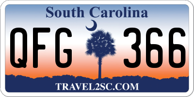SC license plate QFG366