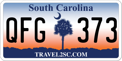SC license plate QFG373